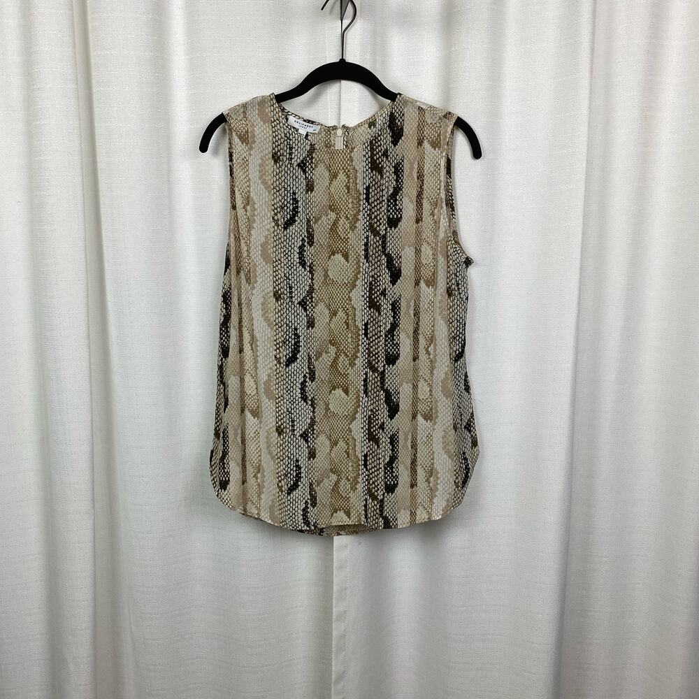 Equipment Femme Brown Snakeskin Print Tank Blouse Sz.S/P